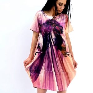 Women Summer Dress Loose Midi For Oversize Extravagant
