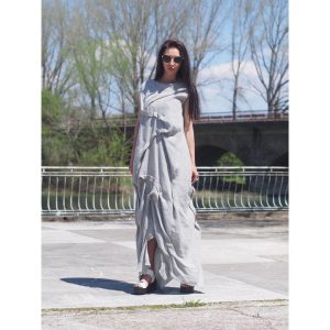 Extravagant Long Dress Women Maxi Linen Casual Spring