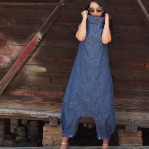 Women Maxi Summer Dress Long Denim Plus Size