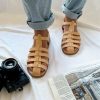 Men's Sandals Leather Gladiator Greek Summer Shoes.