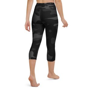 Yoga Capri Black Camo Leggings
