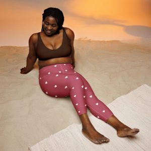 Red Yoga Capri Leggings