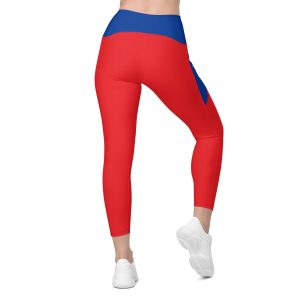 Red Leggings With Pockets